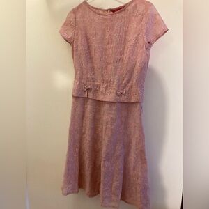 Elegant Pink Lace Dress